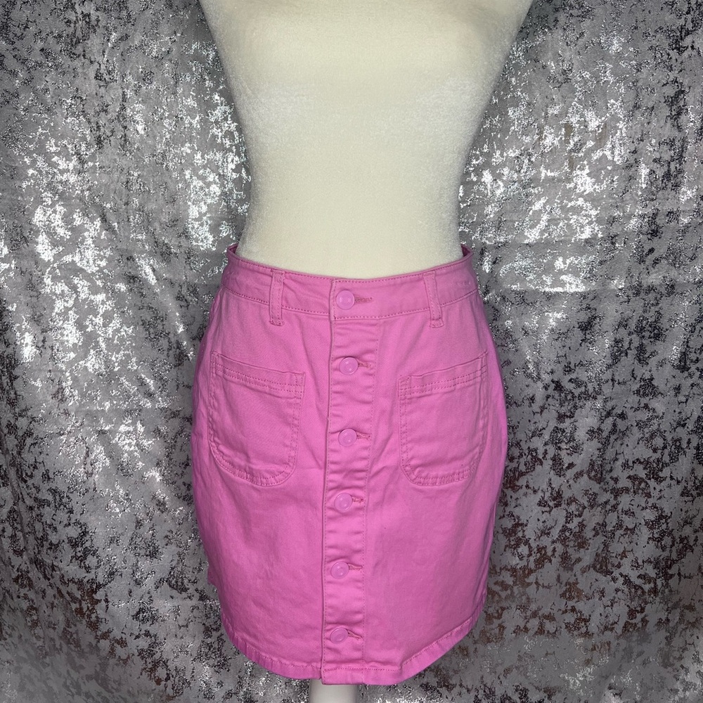 Pink Button-up skirt